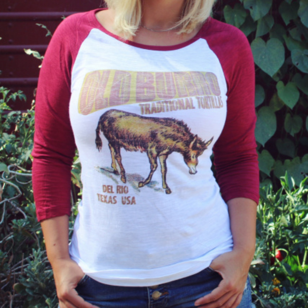Burro Baseball Raglan Tee